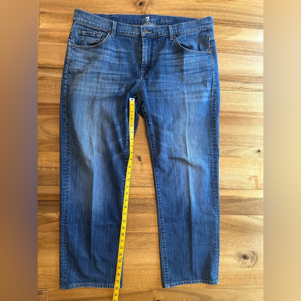 7 For All Mankind Dark Blue Straight Jeans